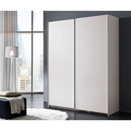 Armadio Legno bianco frassinato 2 Ante scorrevoli 2 ripiani  163x60x211
