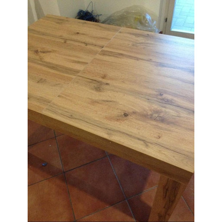 Tavolo da pranzo  allungabile in legno  naturale 160x90 cm