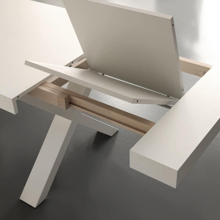 Tavolo da pranzo in legno bianco moderno 180/280 x 100