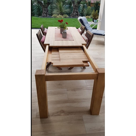 Tavolo da pranzo allungabile in legno 180x90 cm