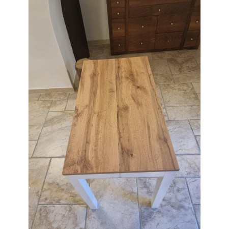 Tavolo consolle da pranzo allungabile moderna bicolore 50x90 cm