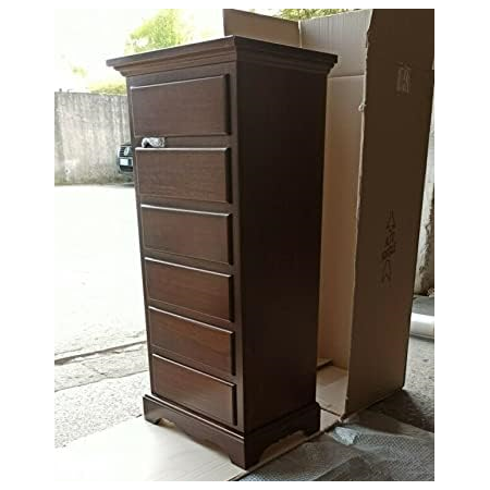 Cassettiera in Legno Noce Lucido : Design Classico per Ogni Ambiente