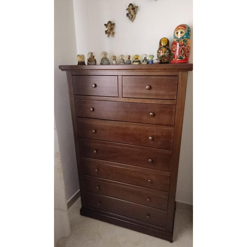 Cassettiera In Legno Noce Bassano 4+2 Cassetti - Made In Italy - Foto 6