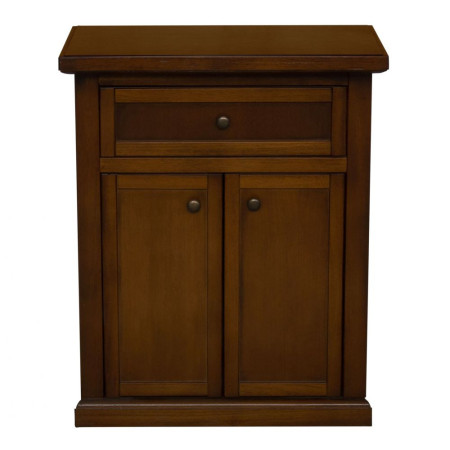 Mobiletto arte povera in legno massello noce lucido 60x36 H73