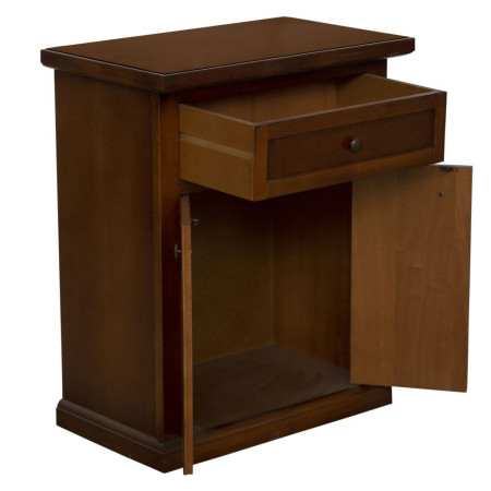 Mobiletto arte povera in legno massello noce lucido 60x36 H73