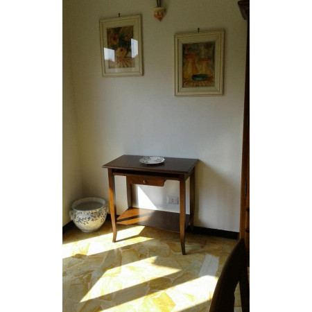 Scrittoio arte povera in legno massello noce lucido 85 cm