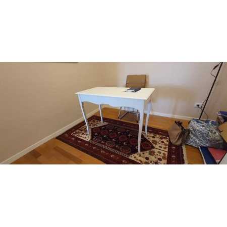 Scrittoio con piano estraibile dx arte povera in legno massello bianco