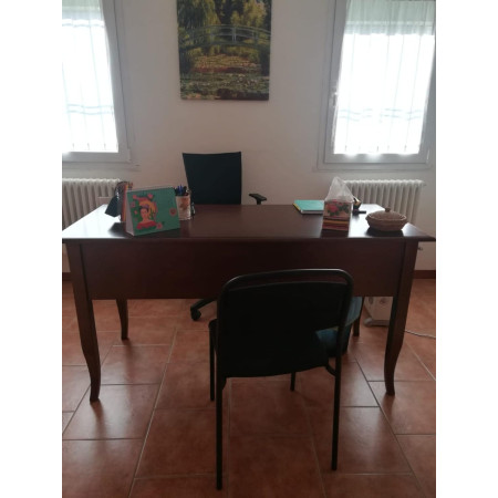 Scrivania arte povera in legno massello noce lucido 107