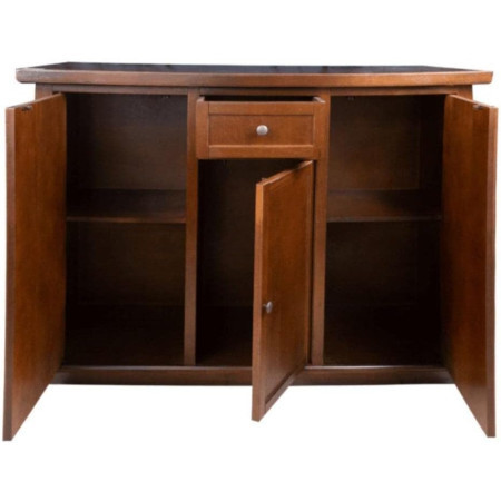 Credenza Classica Legno Massello Noce Lucido