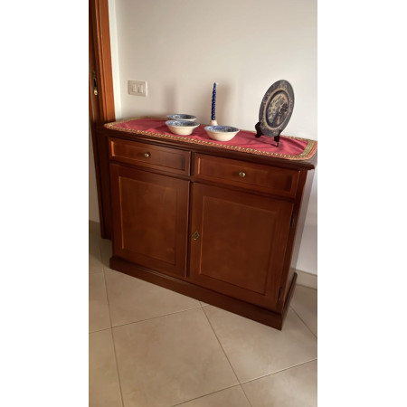 elegante Credenza madia in legno noce lucido
