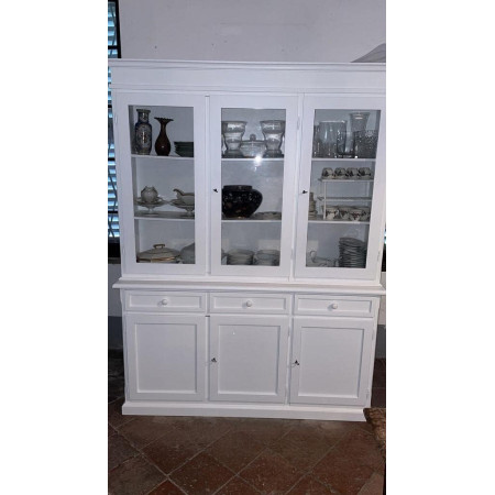 Cristalliera classica bianco opaco, pronta per arredare casa