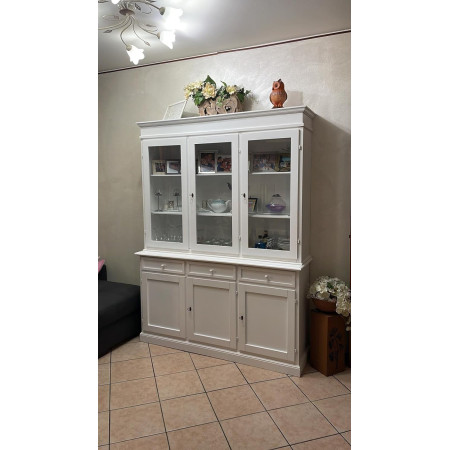 Cristalliera classica bianco opaco, pronta per arredare casa