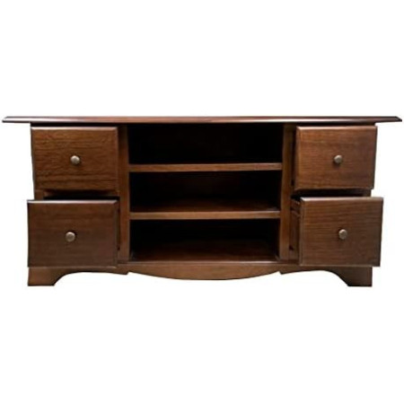 Con dimensioni di 117x49x53 cm, offre 3 vani a giorno centrali e un ripiano, oltre a quattro cassetti