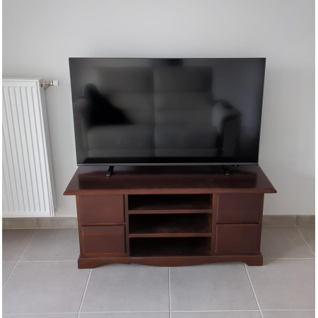 Mobile Porta TV arredamento-legno noce lucido-dimensioni di 117x49x53 cm