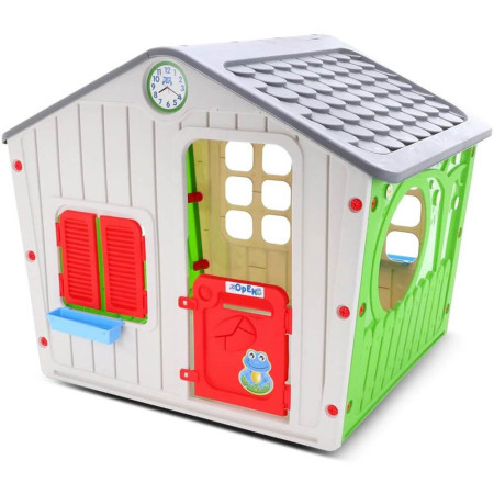 Casetta in plastica resina per bambini gioco bambi da giardino