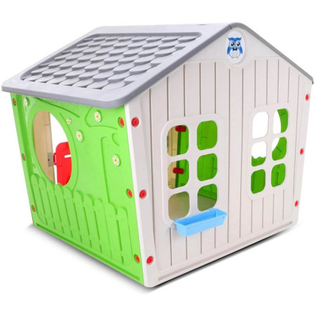 Casetta in plastica resina per bambini gioco bambi da giardino