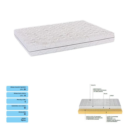Materasso singolo confort 80x190 cm