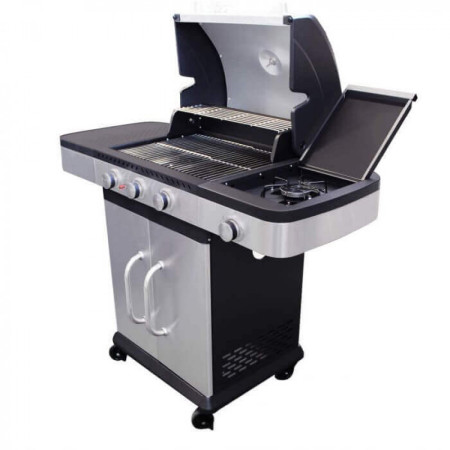 Barbecue a gas 4 bruciatori in acciaio