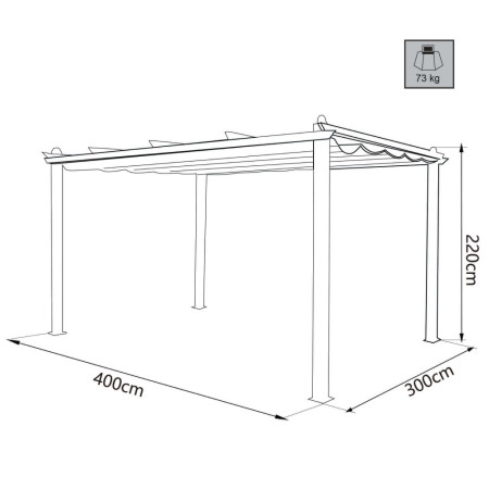 Gazebo da giardino 3x4