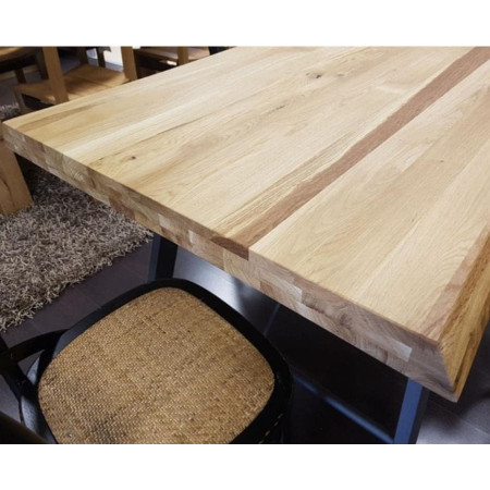 Tavolo con 4 gambe in metallo a cavalletto piano in legno 180x90x77 cm