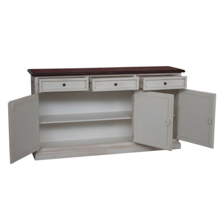 Credenza classica in legno massello e MDF con finitura bicolore