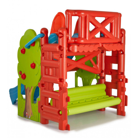 Cassetta in plastica con scivolo da giardino per bambini