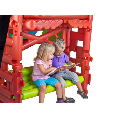 Cassetta in plastica con scivolo da giardino per bambini