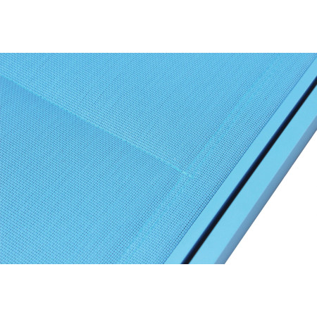 Lettino da giardino terrazzo alluminio impilabile colore blu