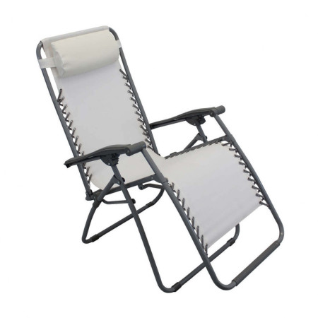 2 Sdrai da giardino terrazzo reclinabili beige