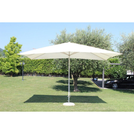 Ombrellone quadrato palo centrale 3x3 telo grigio da giardino terrazzo