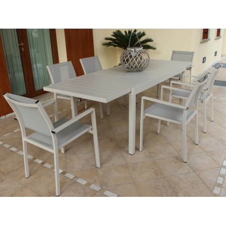 Tavolo allungabile tortora da giardino terrazzo
