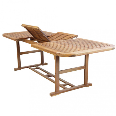 Tavolo 180x100 rettangolare in legno allungabile da giardino esterno