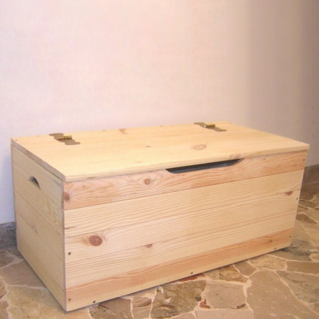 Cassapanca in legno pino da 100 cm