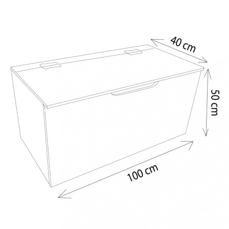 Cassapanca in legno pino da 100 cm