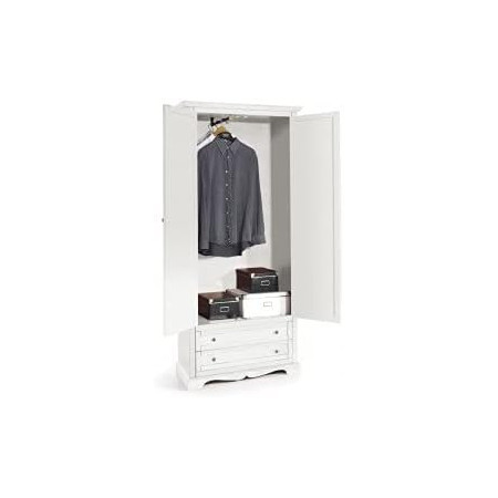 armadio classico bianco, con misure 87x40x192 cm,