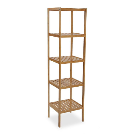 Scaffale da bagno con 5 ripiani colore marrone