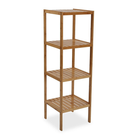 Scaffale da bagno con 4 ripiani colore marrone