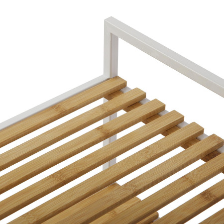 Scaffale da bagno con 5 ripiani colore bianco e marrone