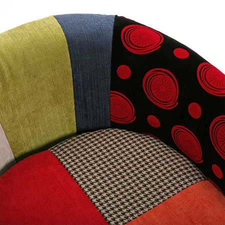 Poltrona imbottita per Soggiorno multicolore 62x62x60cm