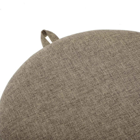 2 Pouf contenitori imbottiti beige con vassoio