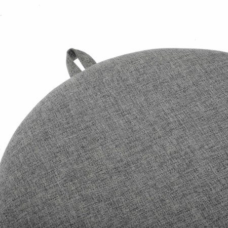 2 Pouf contenitori uno grande e piccolo imbottiti grigio con vassoio