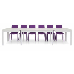 Tavolo allungabile in legno bianco frassinato Dim. 160-332x90 cm