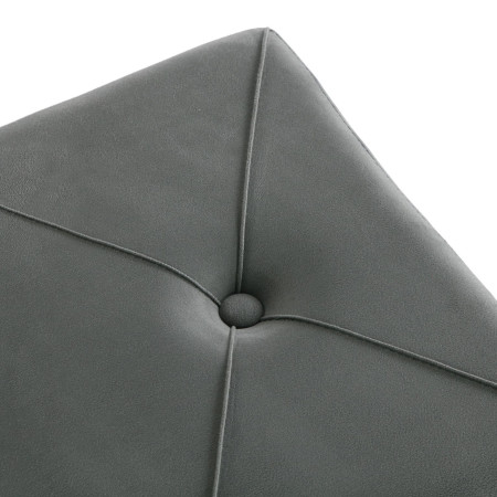 Pouf contenitore imbottito valigia velluto colore grigio scuro