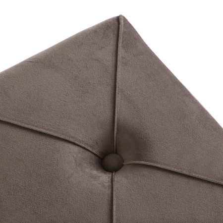 Pouf contenitore imbottito valigia velluto colore tortora