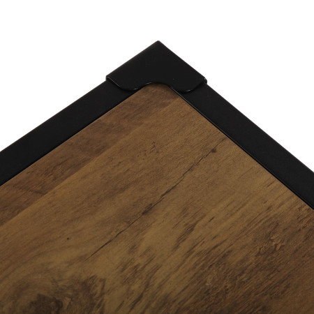 Consolle con 2 cassetti in metallo legno marrone e nera