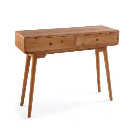 Consolle in legno con 2 cassetti in legno