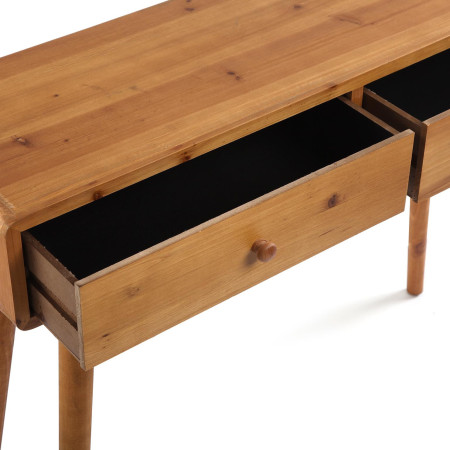 Consolle in legno con 2 cassetti in legno