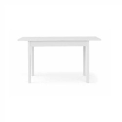 Tavolo allungabile in legno bianco struttura in acciaio 140x90 cm