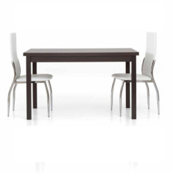 Tavolo estensibile in legno rovere moro wengè 130x80 cm