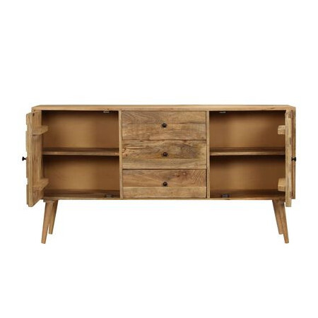 Credenza in legno abete spazzolato naturale 185x50x84 cm